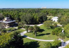 Aerial Video Footage of Koreshan State Historic Site, Estero FL